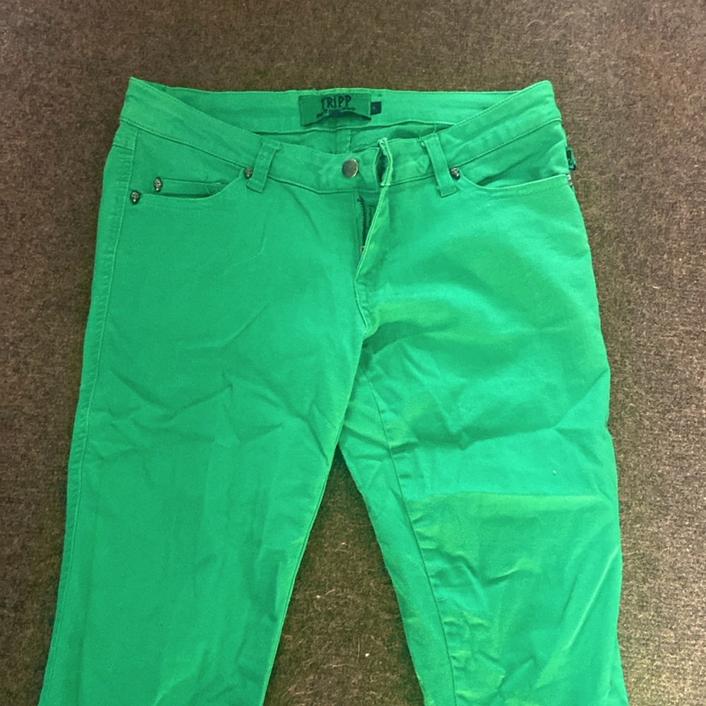 Tripp Nyc Green Scene Skinny Jeans 2000’s